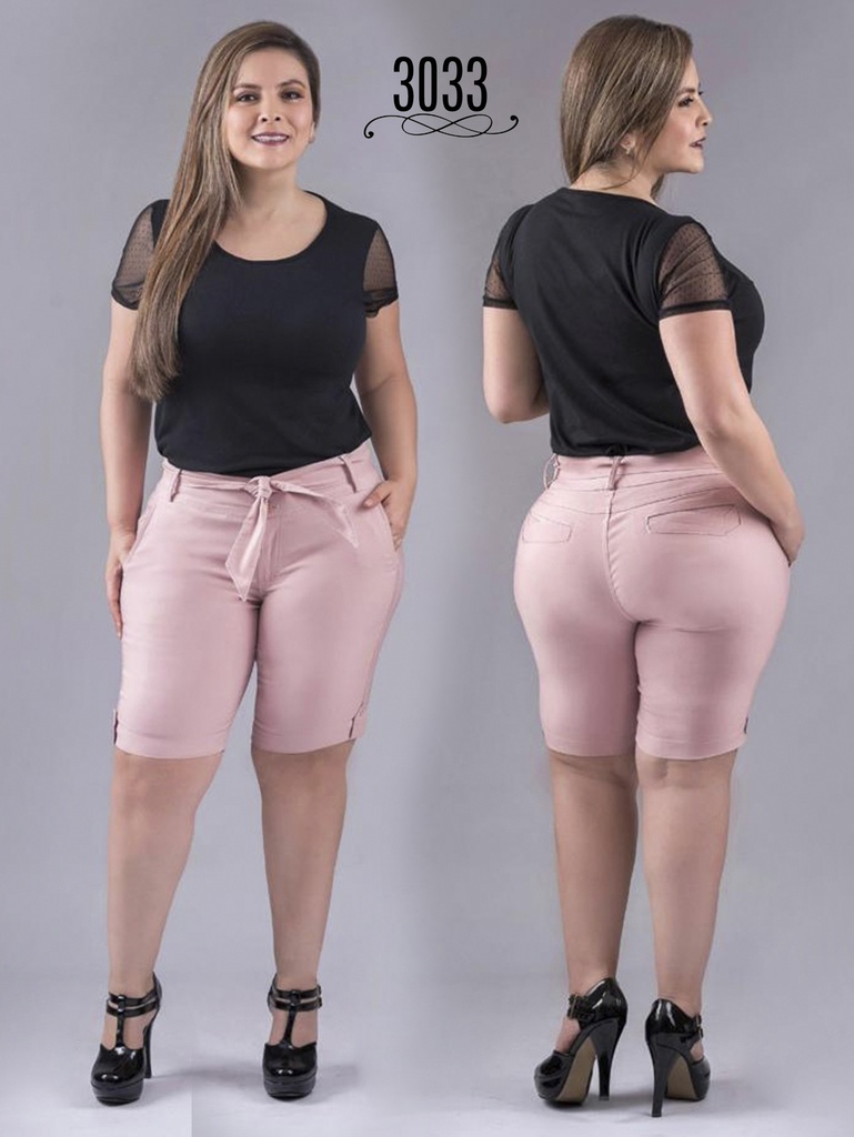 Women's Blush Pink Bermuda Shorts 3033