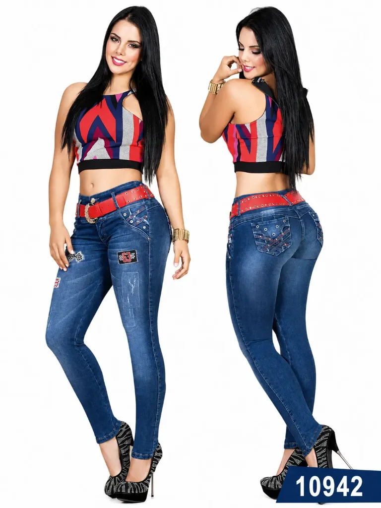 [00023210942AZ01] Jeans Levantacola Colombiano Azulle Azul