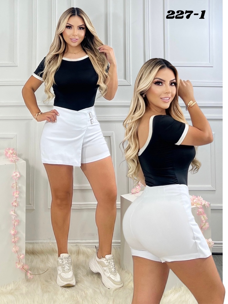 Falda Short Blanco para Mujer 227-1