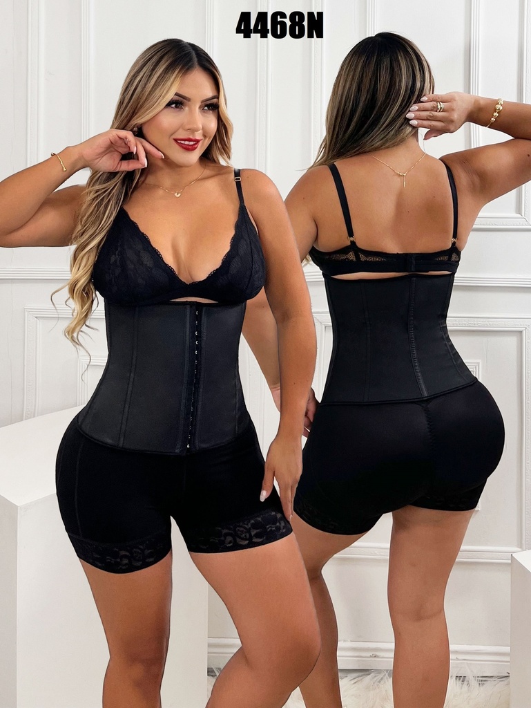 Faja Moldeadora Cinturilla con Ganchos Negro para Mujer 4468N